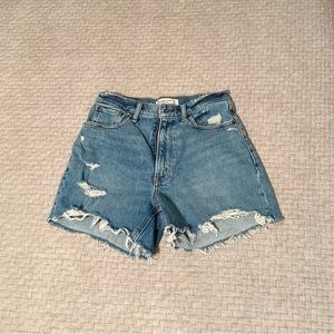 Abercrombie & Fitch Curve Love High Rise Denim Shorts